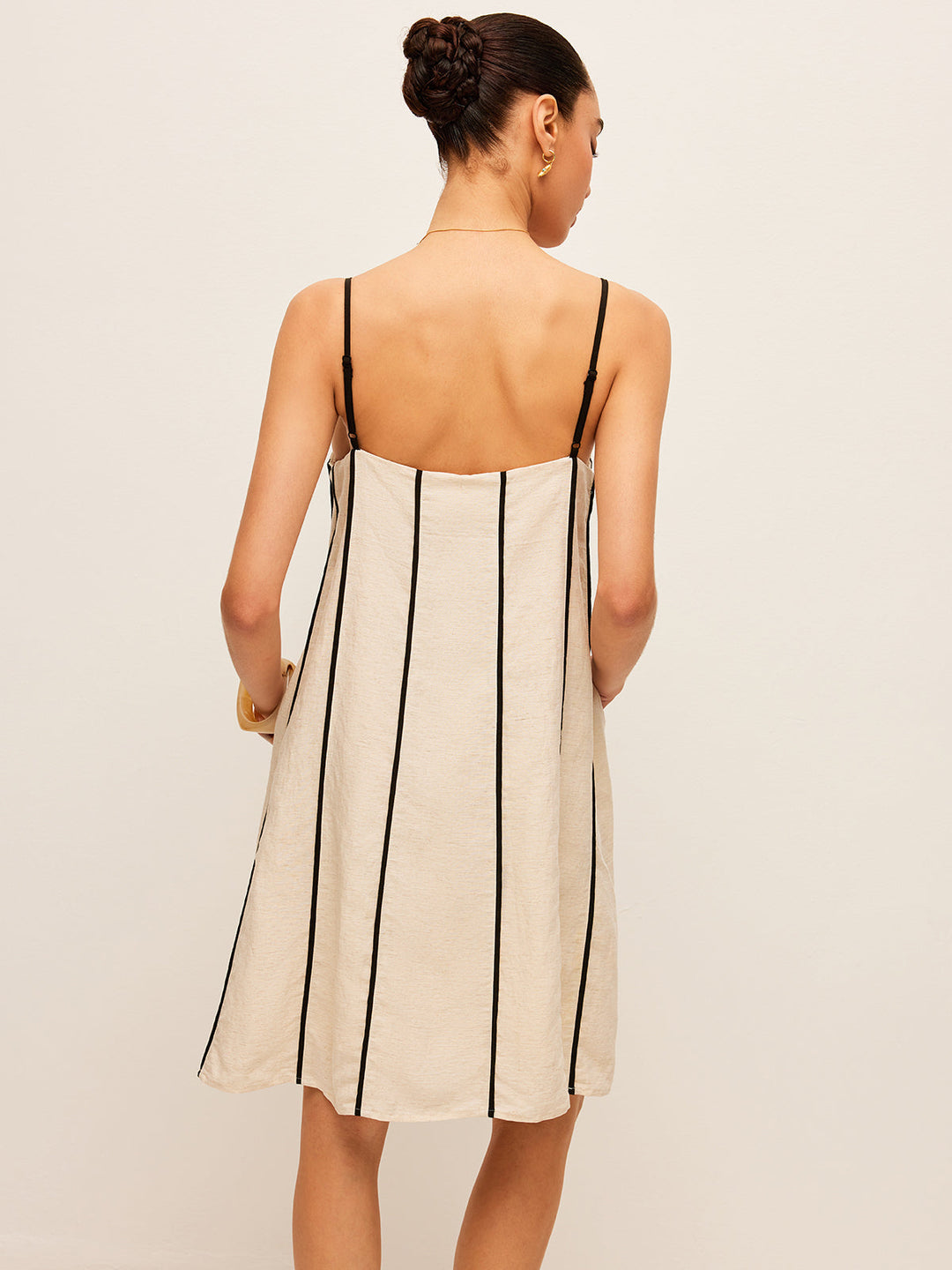 Pamuk & Keten Çizgili Elbise