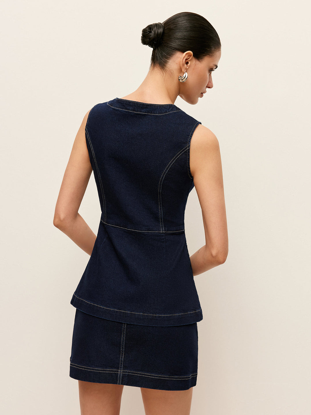 Cepli Kot Düğmeli Ön Yelek