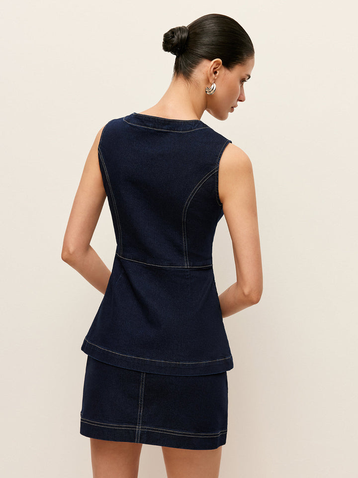 Cepli Kot Düğmeli Ön Yelek