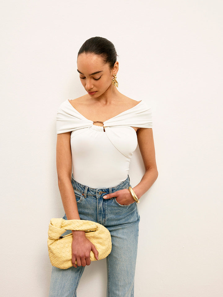 Twist Ön Metal Halka Detaylı Üst