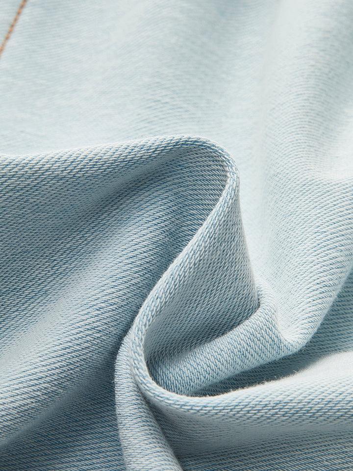 Kemerli Önü Düğmeli Kot Elbise