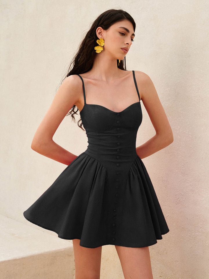 Bağcıklı Sırt Askılı Elbise