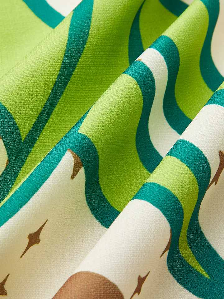 Bağcıklı Çiçekli Sarma Elbise