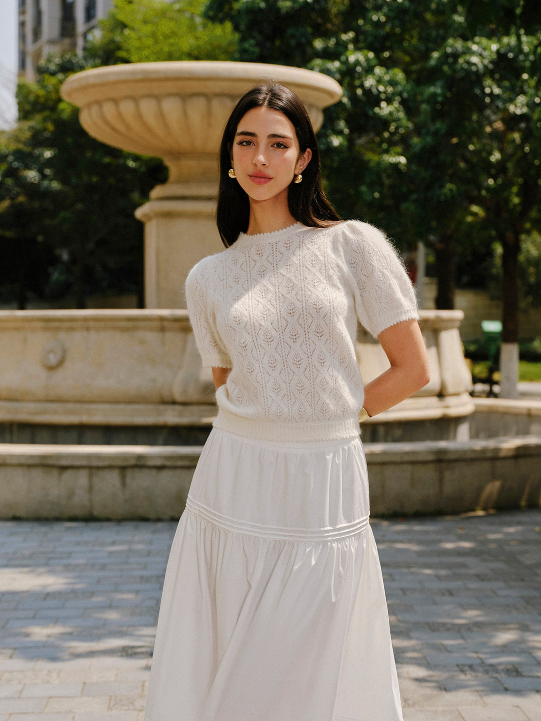 Yün Karışımlı Dokulu Örgü Üst