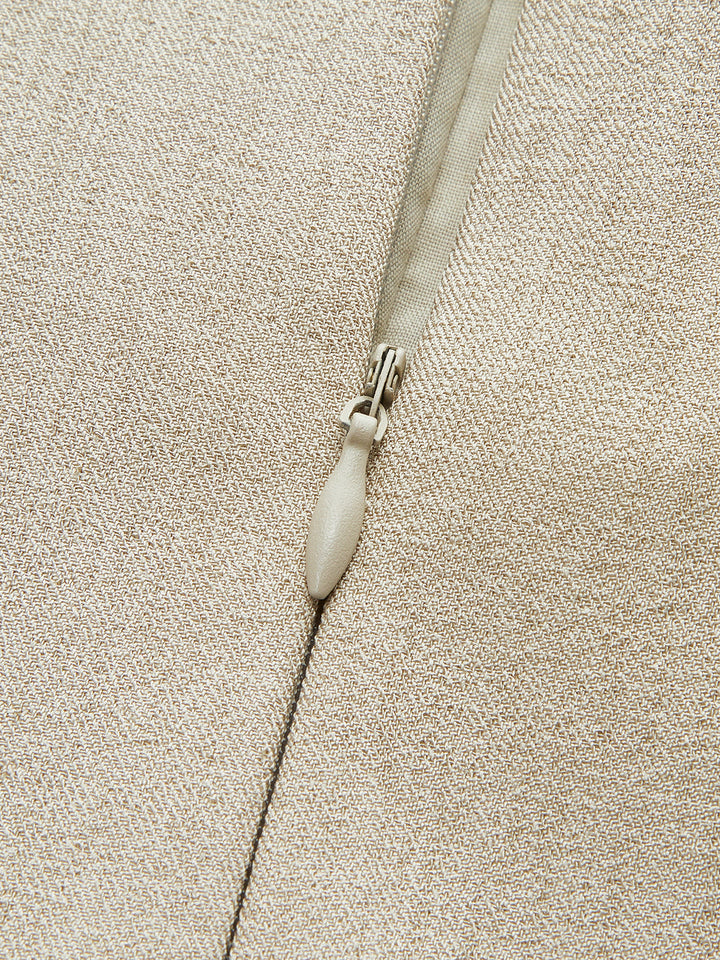 Arka Fermuarlı Peplum Flare Üst