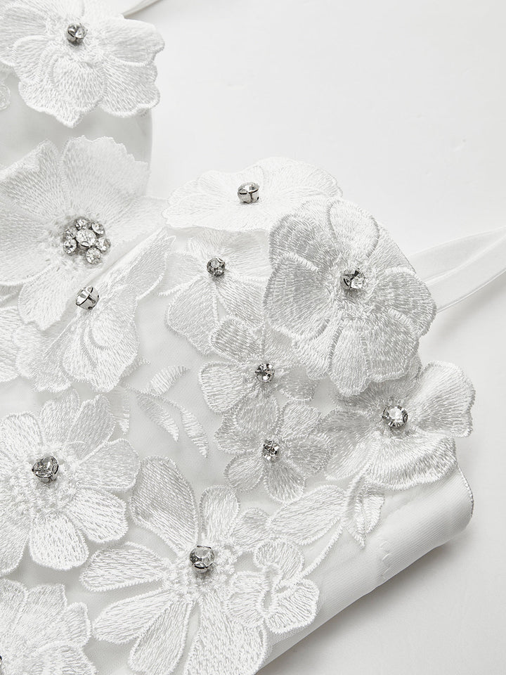 İşlemeli Çiçekli Sevgili Korse