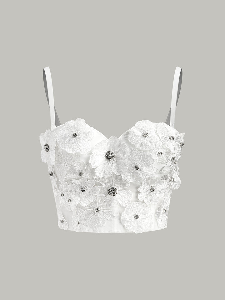 İşlemeli Çiçekli Sevgili Korse