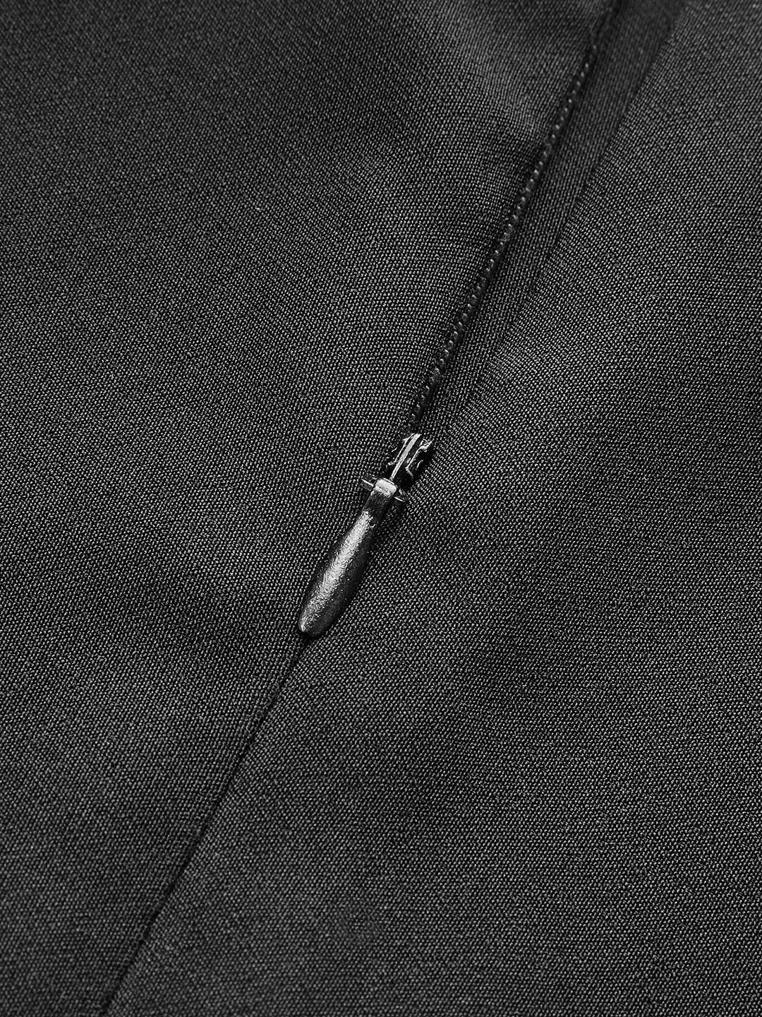 Cut-Out Yan Metal Detaylı Fermuarlı Tişört