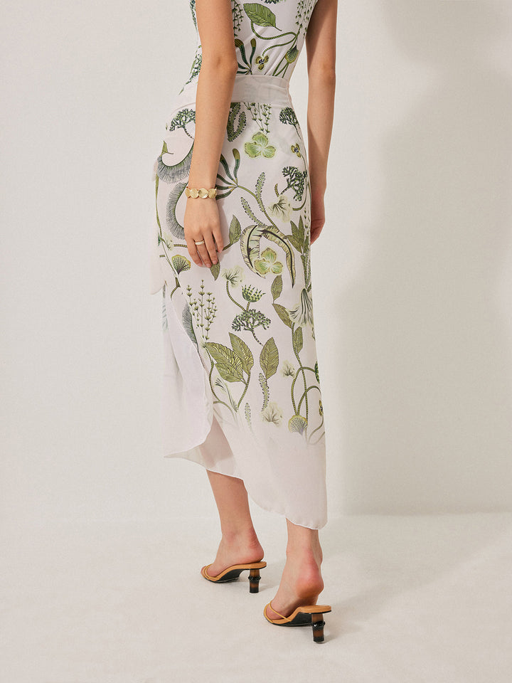 Şifon Bağcık Detaylı Etek