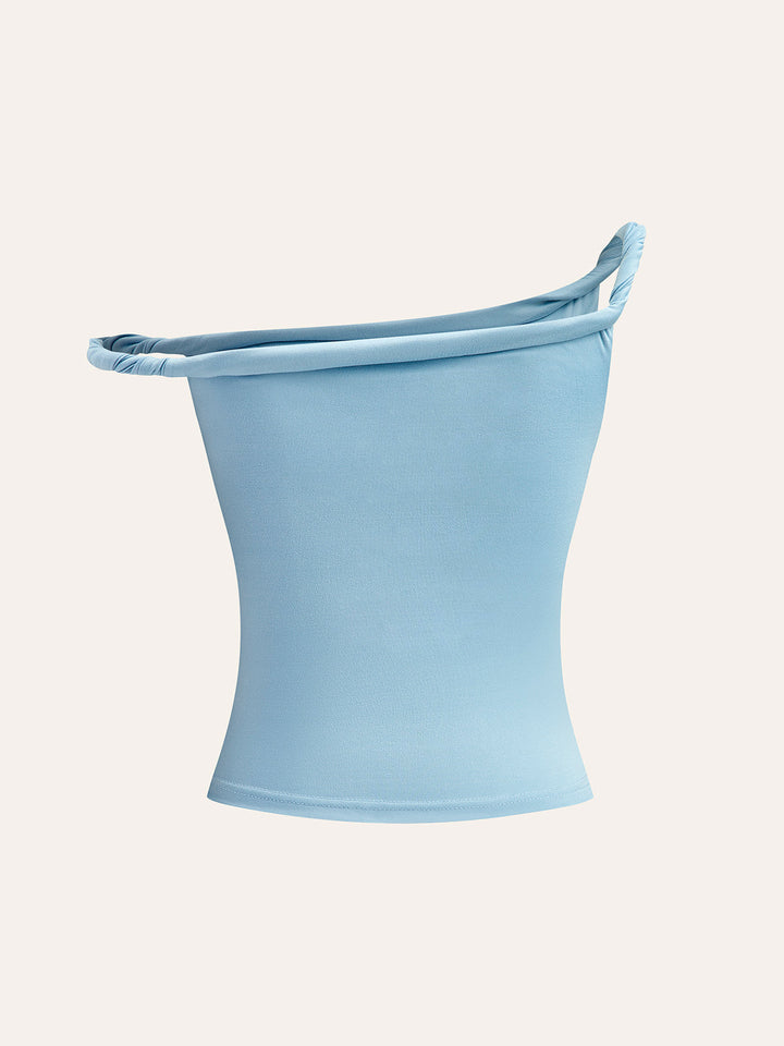 Asimetrik Yakalı Tank Top