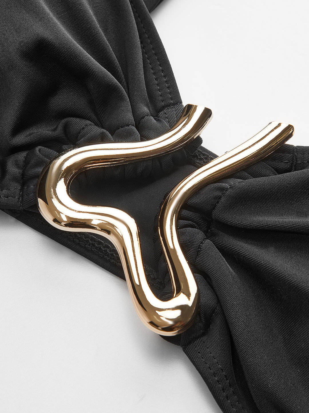 Altın Detaylı Bikini Takımı Ve Üst Etek