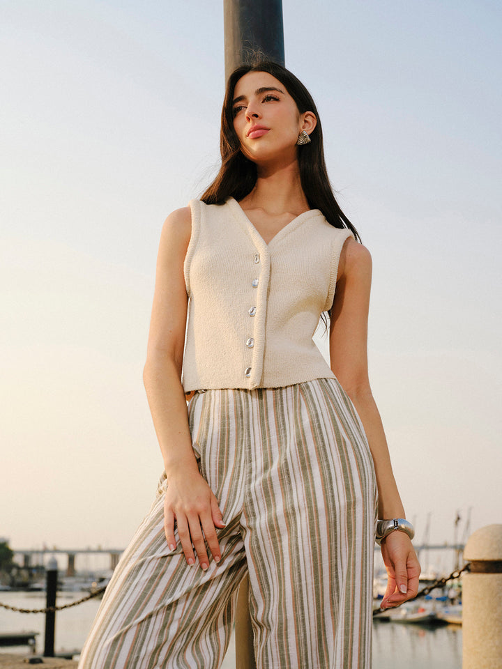 Önü Düğmeli Kazak Yelek