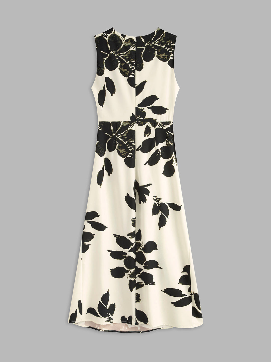 Çiçek Desenli Kolsuz Pileli Elbise