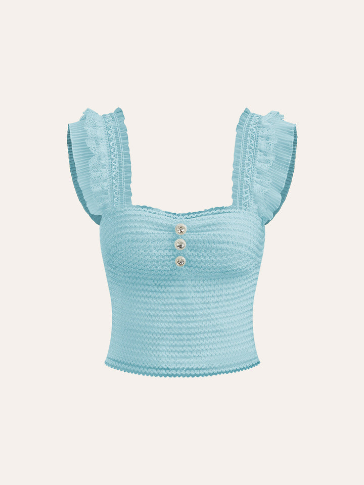 Fırfırlı Askılı Düğmeli Smokin Üst