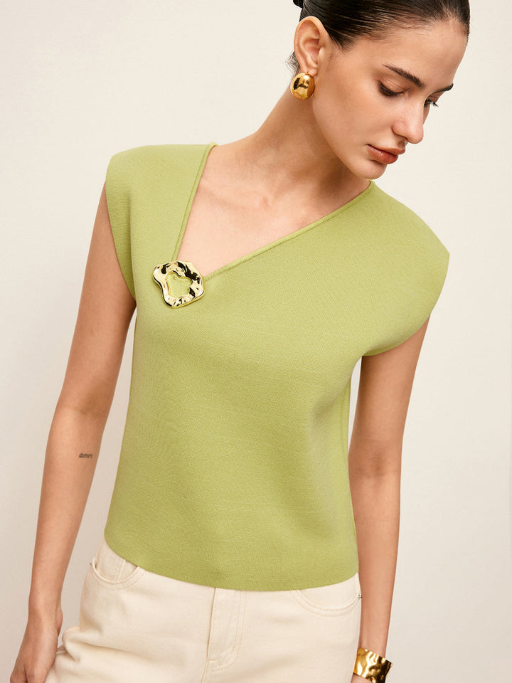 Metal Detaylı Örgü Üst