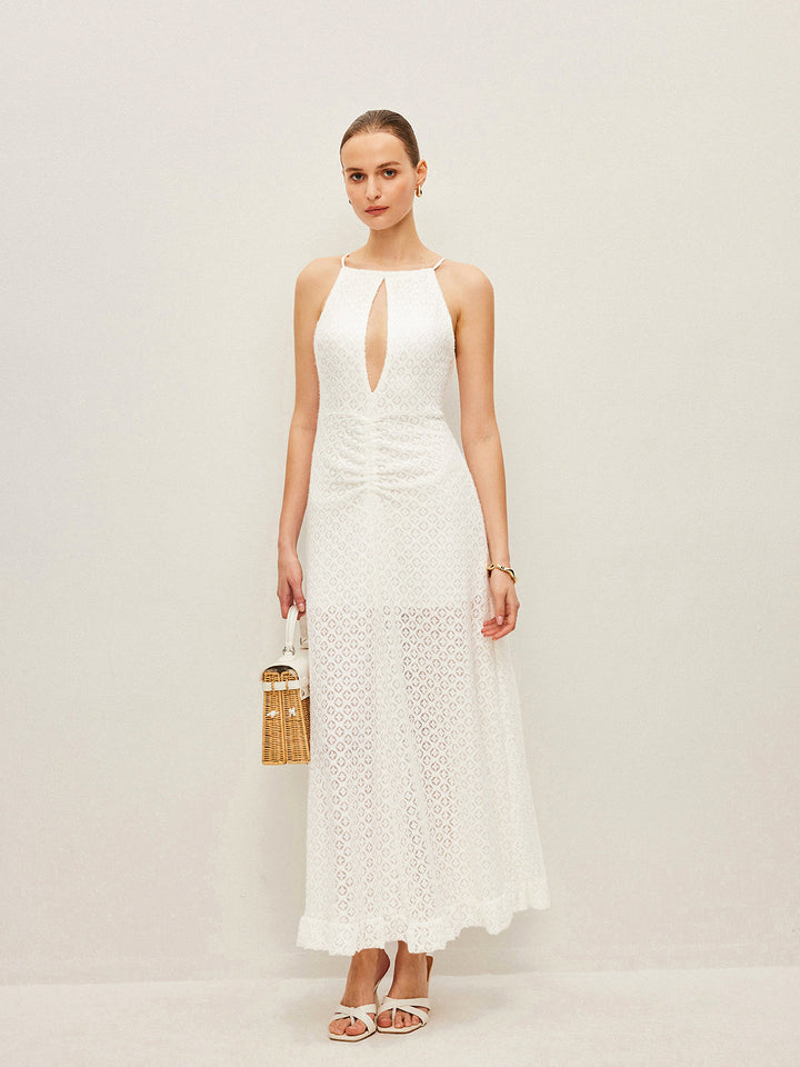 Yarı Şeffaf Askılı Anahtar Deliği Elbise