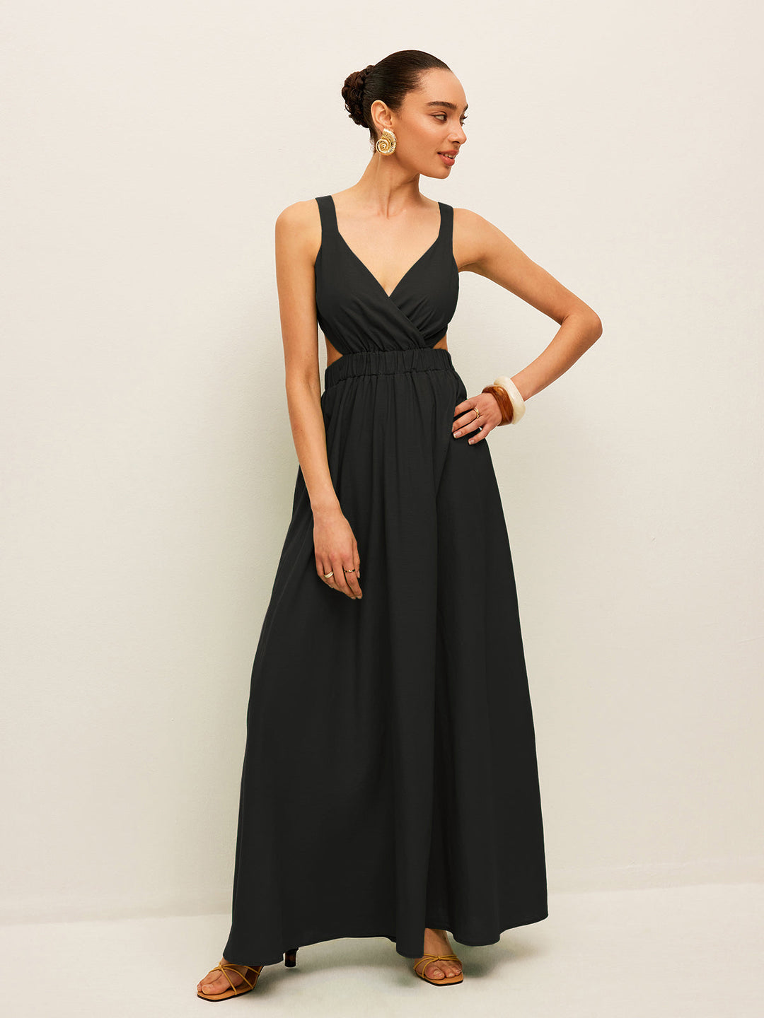 Pamuk & Keten Sırt Bağlama Detaylı Elbise