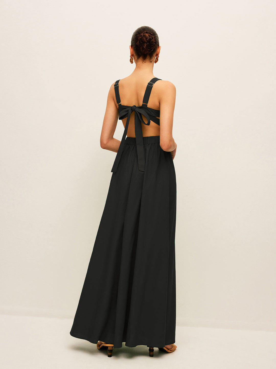 Pamuk & Keten Sırt Bağlama Detaylı Elbise