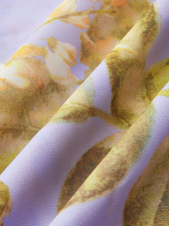 Çiçek Desenli Panel Bağlamalı File Örtü