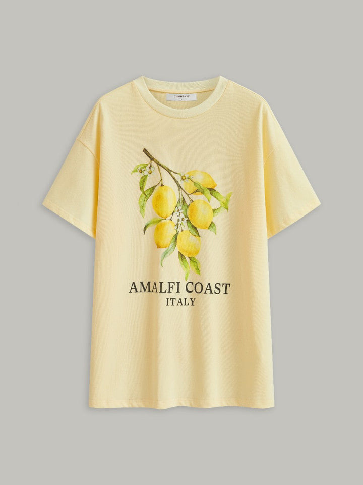 Pamuklu Baskılı Büyük Boy Tişört