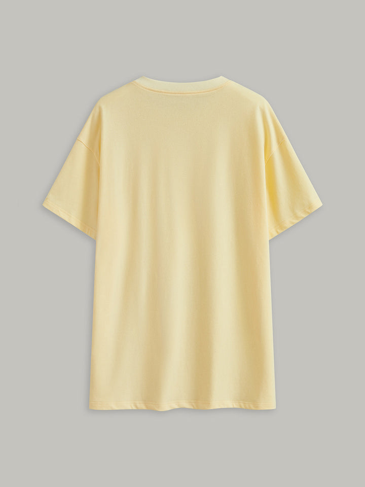 Pamuklu Baskılı Büyük Boy Tişört