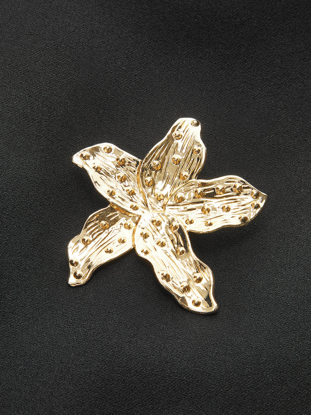 Metal Düğmeli Yüksek Yaka Kısa Elbise