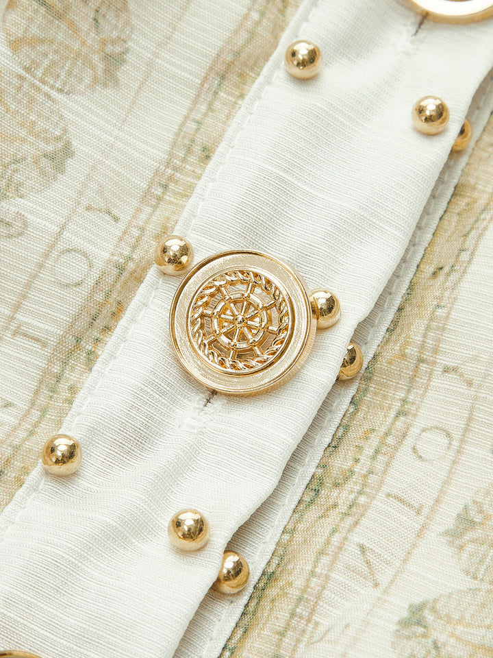 Kemerli Yarı Şeffaf Düğmeli Elbise