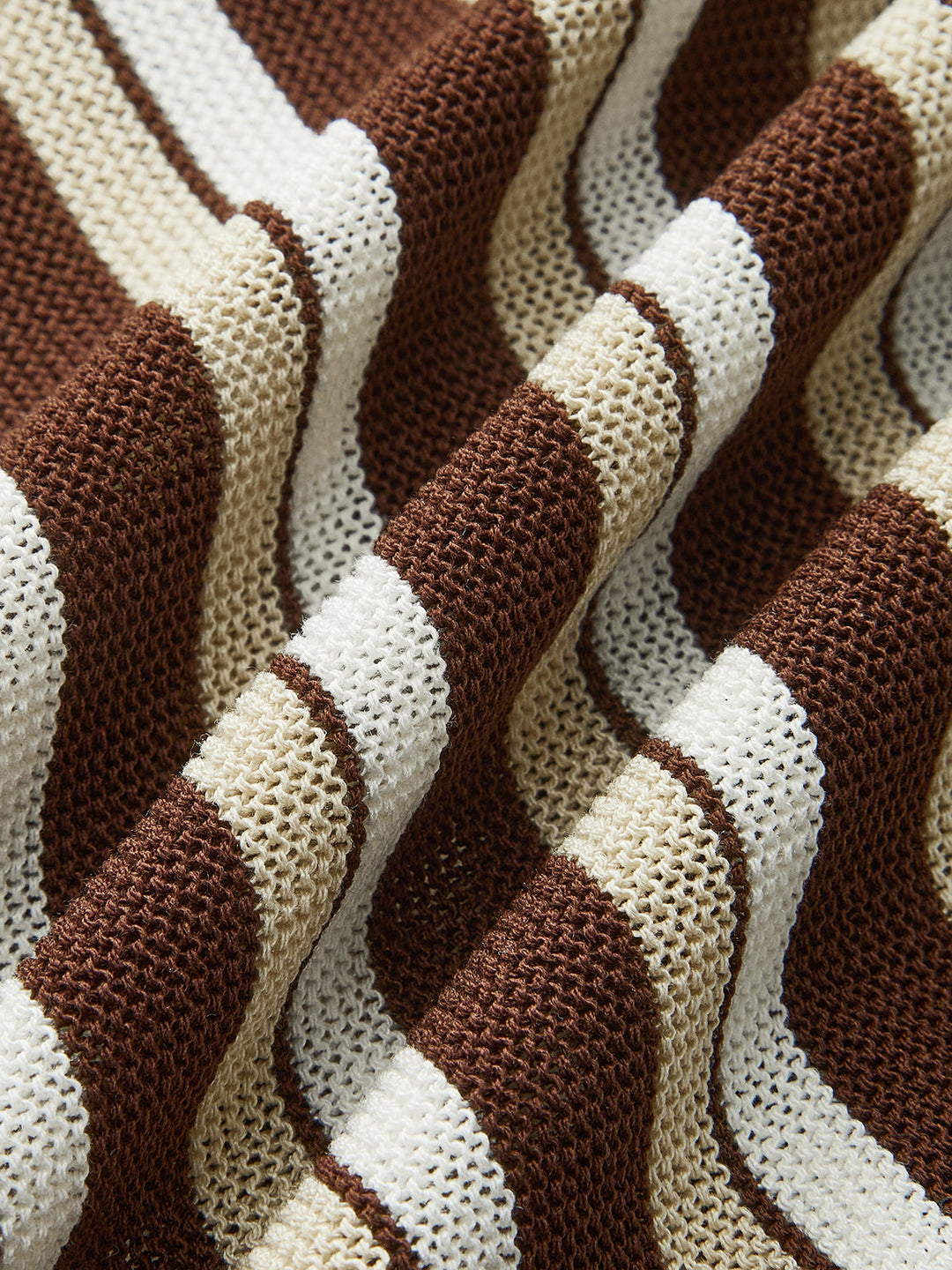 Çizgili Düğmeli Örgü Üst