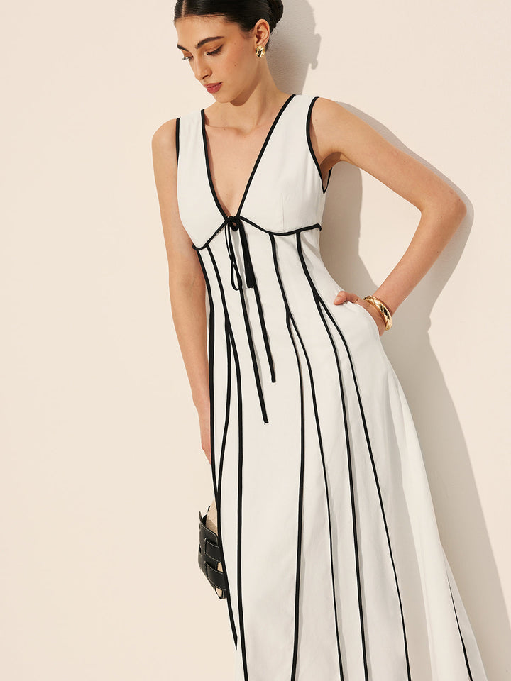 Cepli Kontrast Kesim Elbise