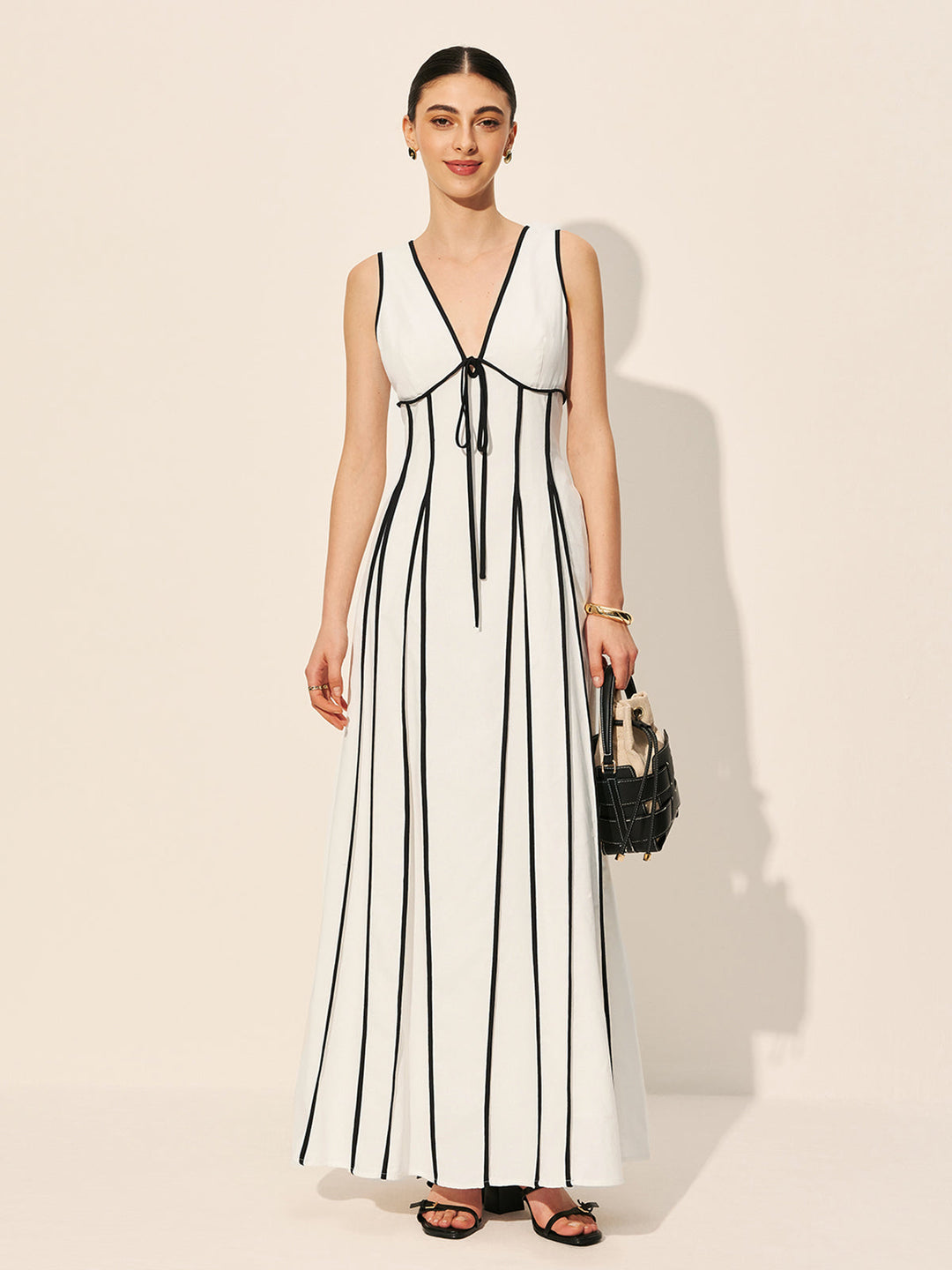 Cepli Kontrast Kesim Elbise