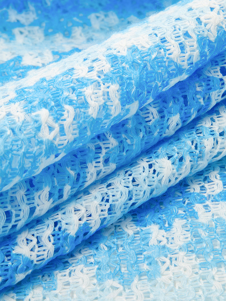 Sırtı Açık Tığ İşi Elbise Geniş Kollu