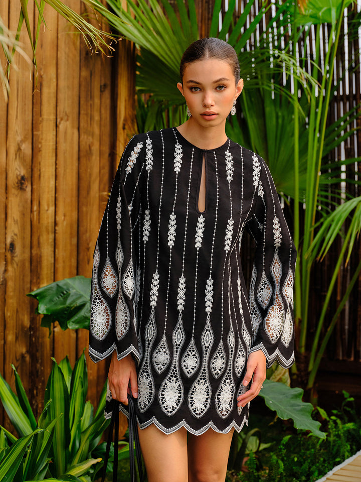 İşlemeli Boho A Kesim Elbise