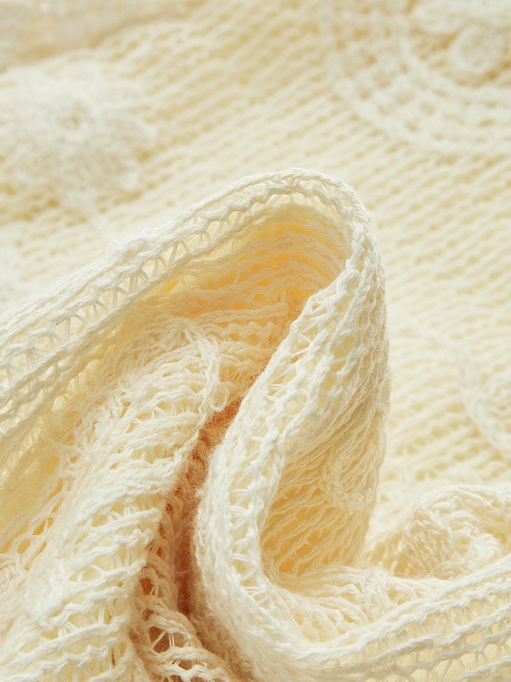 Tığ İşi Kemerli Midi Elbise