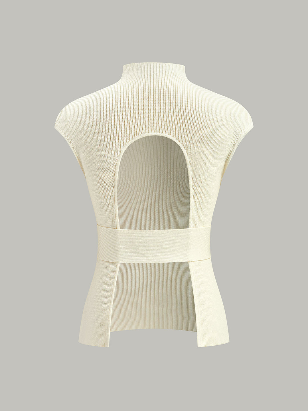 Sırtı Açık Yivli Örgü Üst