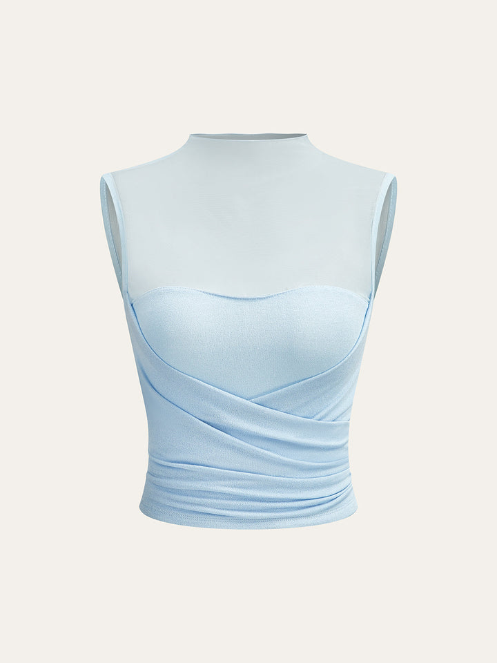 Yarı Şeffaf Örgü Panel Sarma Üst