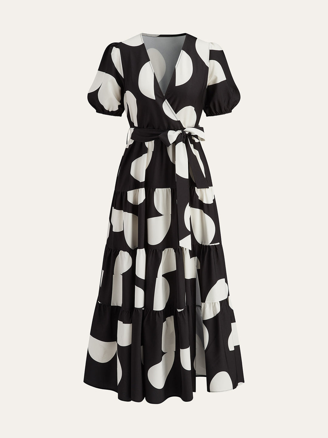 Çiçek Desenli Kemerli Elbise