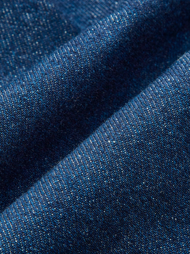 Çapraz Sırtlı Kot Kloş Elbise