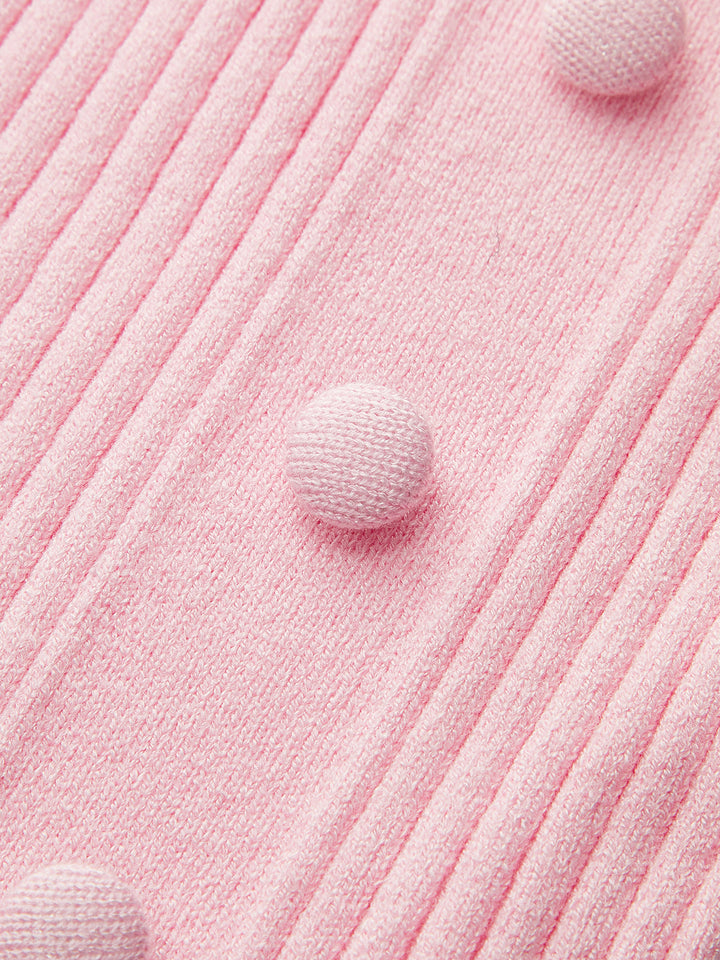 Asimetrik Halter Düğmeli Örgü Üst