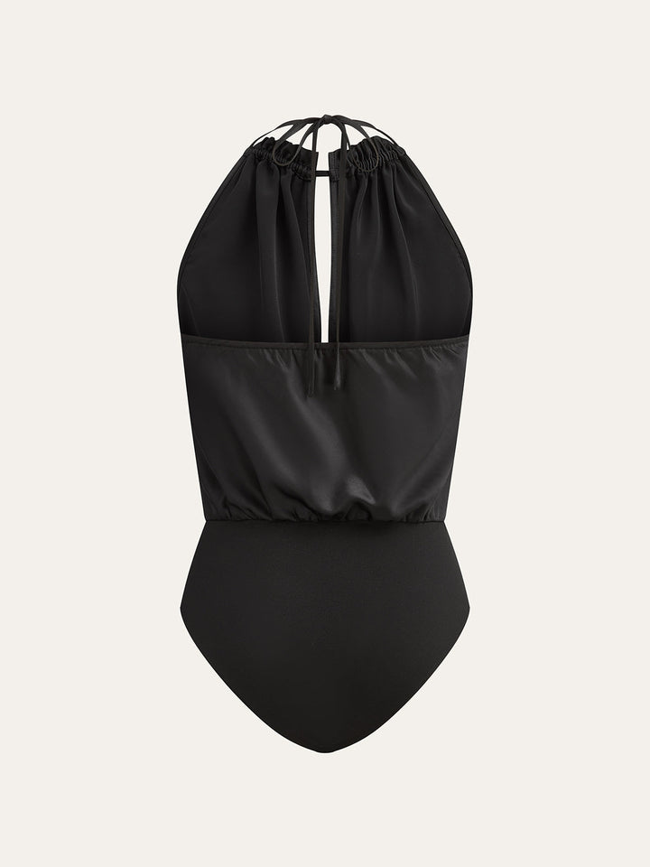 Saten Drapeli Askılı Body