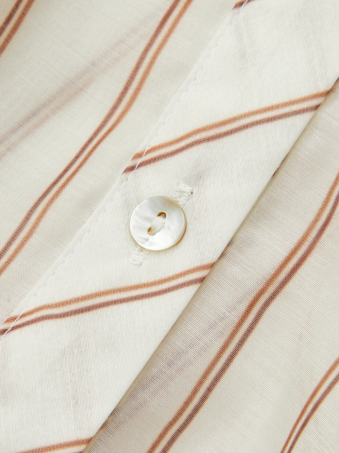 Çizgili Kırpılmış Gömlek (Yarı Şeffaf)