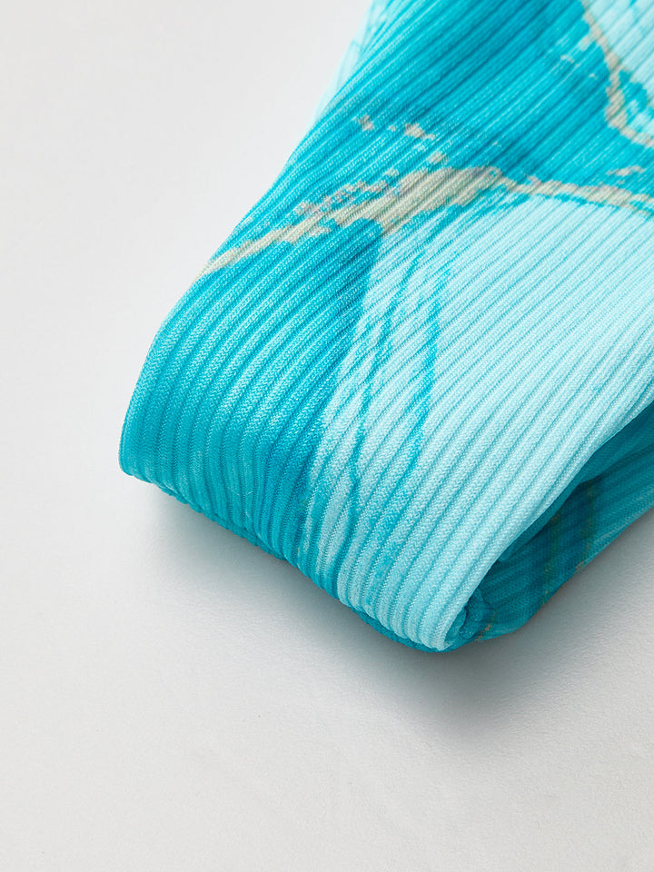 Mermer Desenli Bikini Takımı Etekli