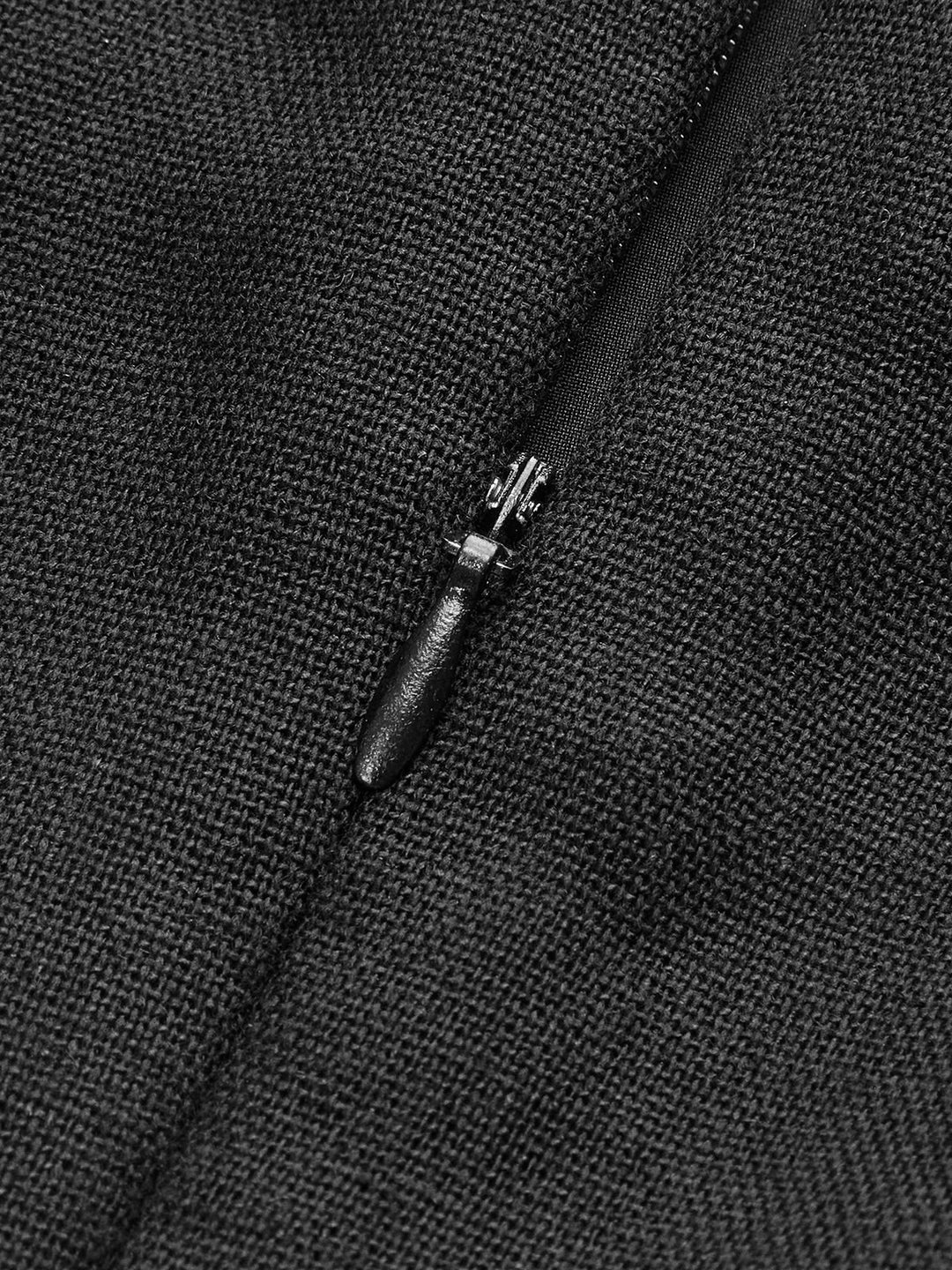 Renk Bloklu Halter Yaka Keten Karışımlı Elbise