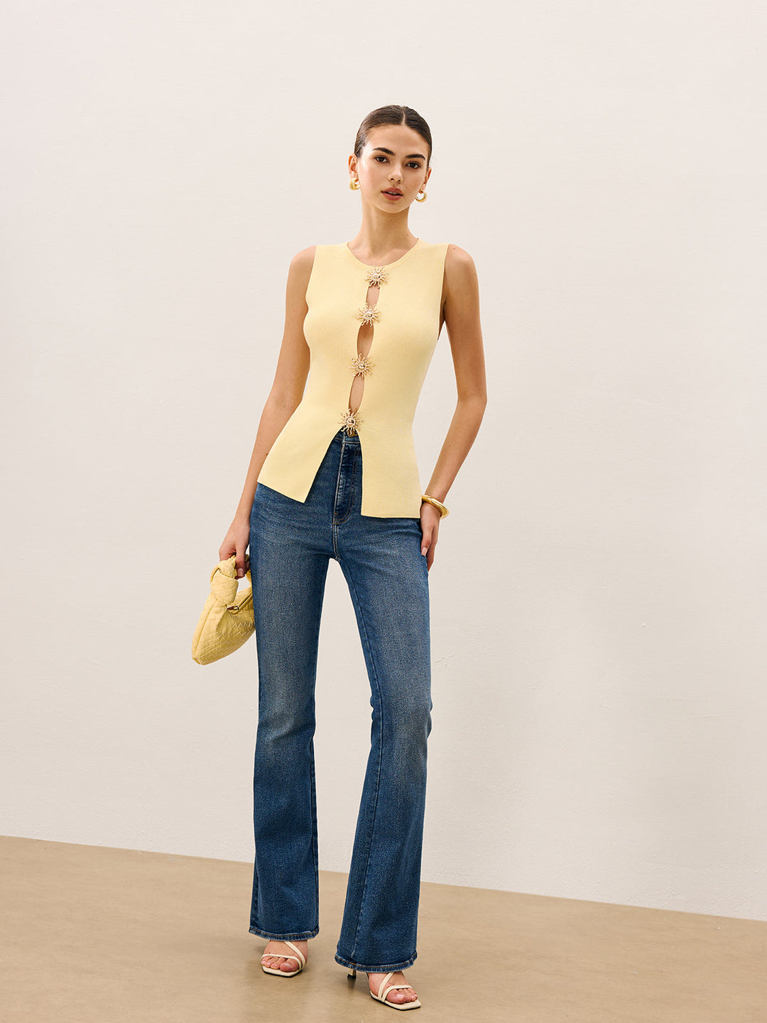 Süslemeli Ön Kesimli Tank Top