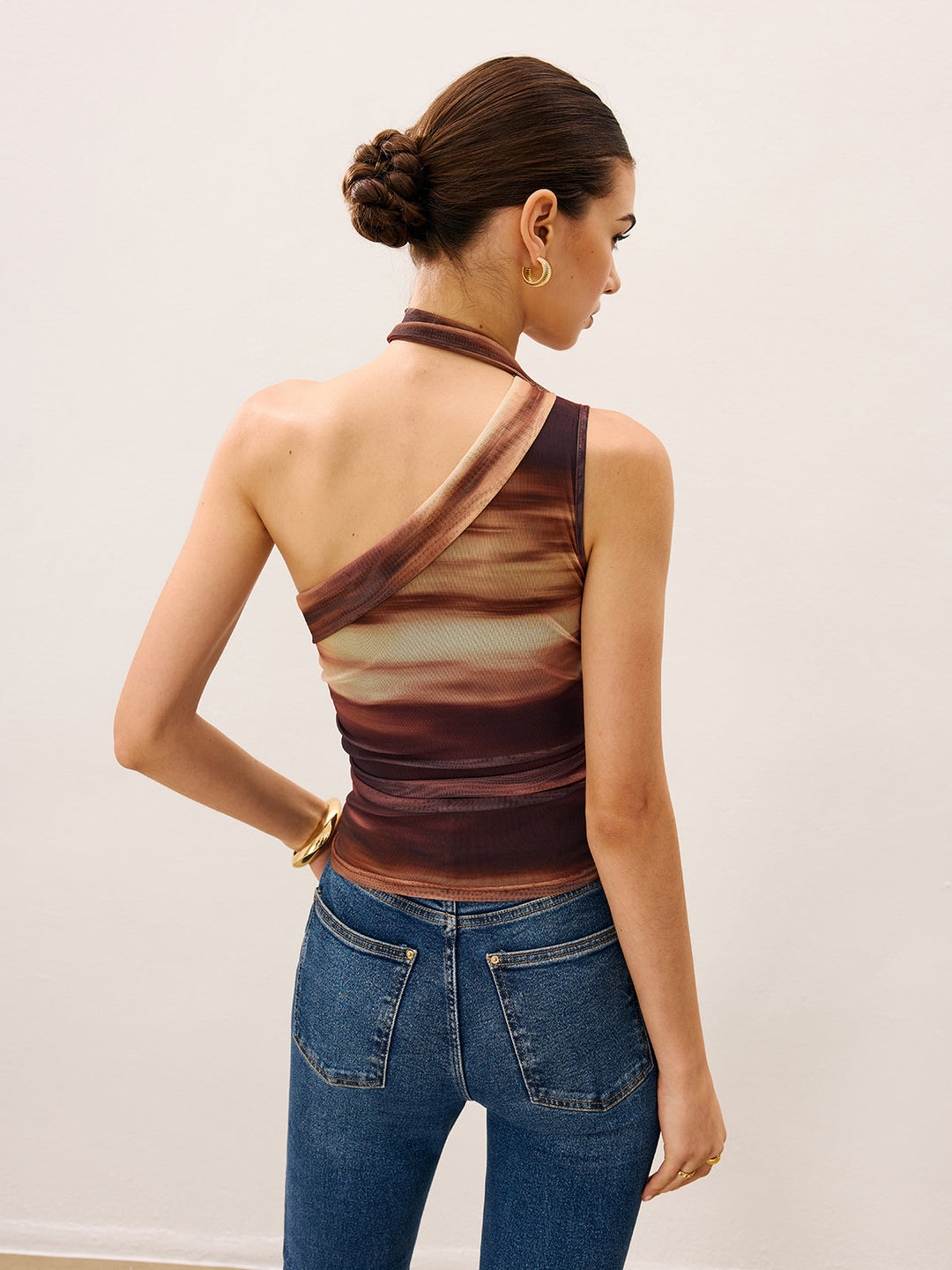 Dradient Eşarp Detaylı Üst