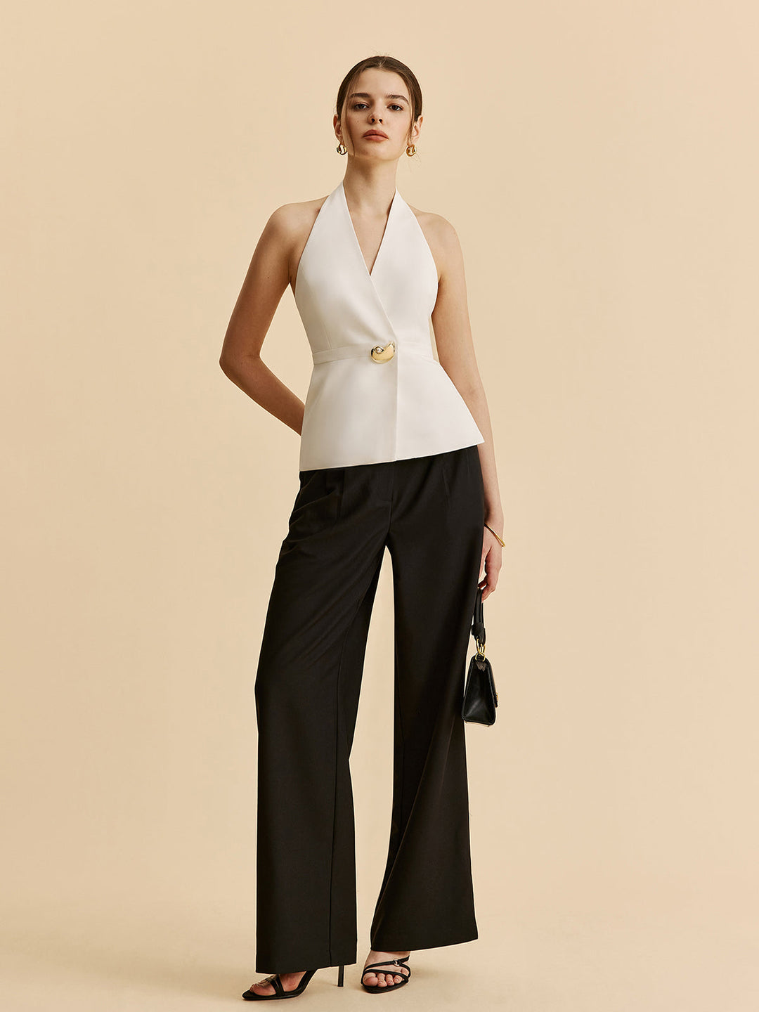 Cepli Halter Wrap Blazer Üst