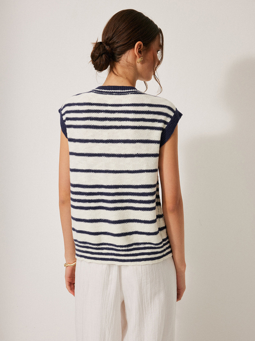 Çizgili Örgü Hırka