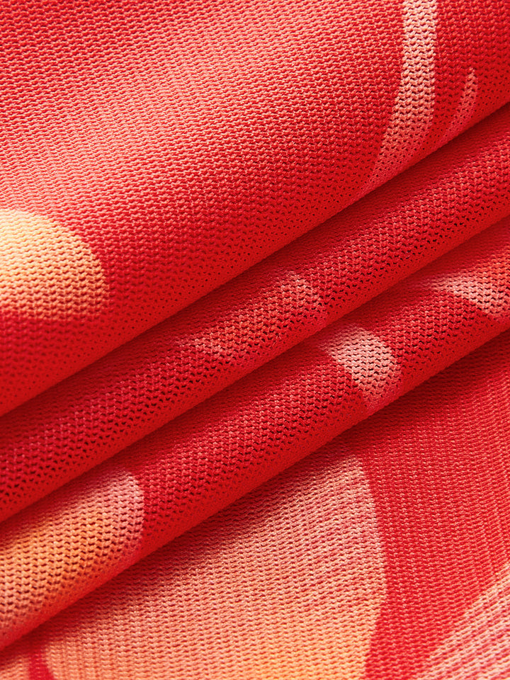 Yarı Şeffaf Volanlı Çiçekli Askılı Elbise