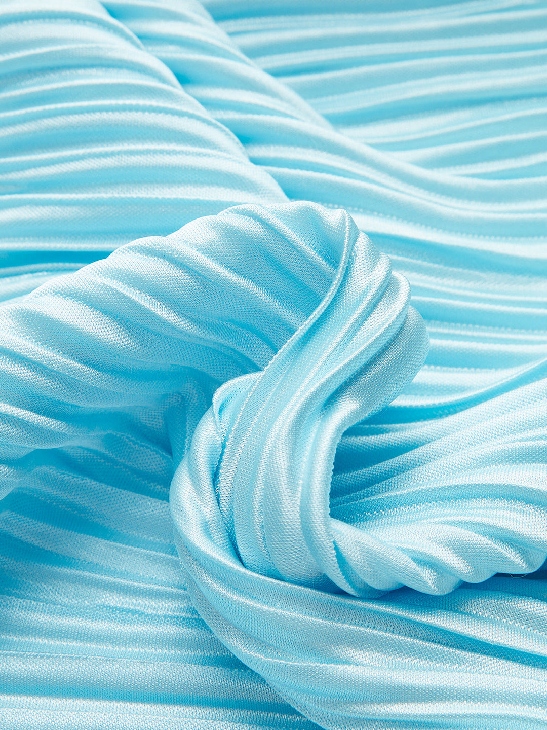 Kemerli Pileli Uzun Kollu Midi Elbise