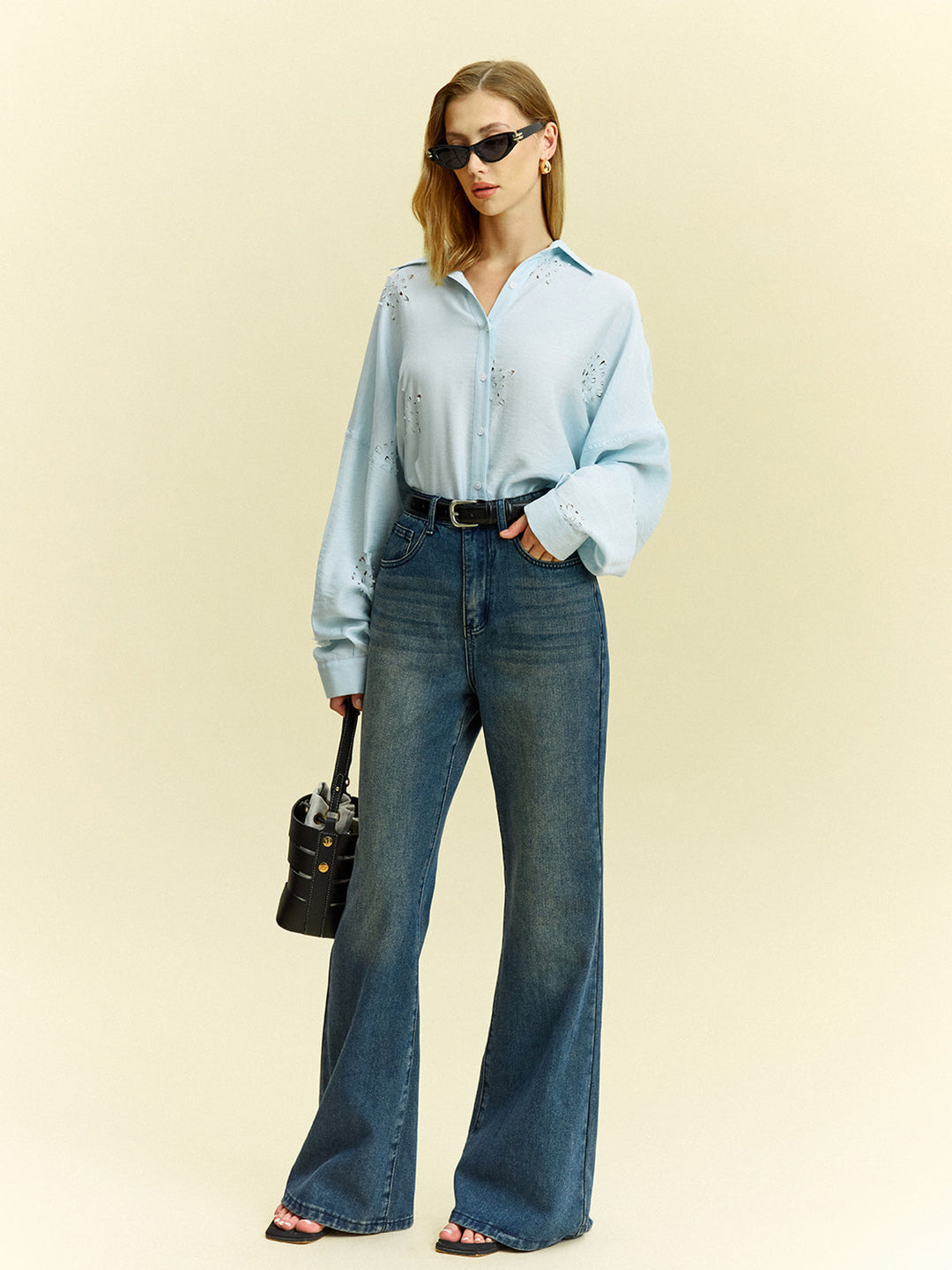 Büyük Boy Göz Detaylı Gömlek