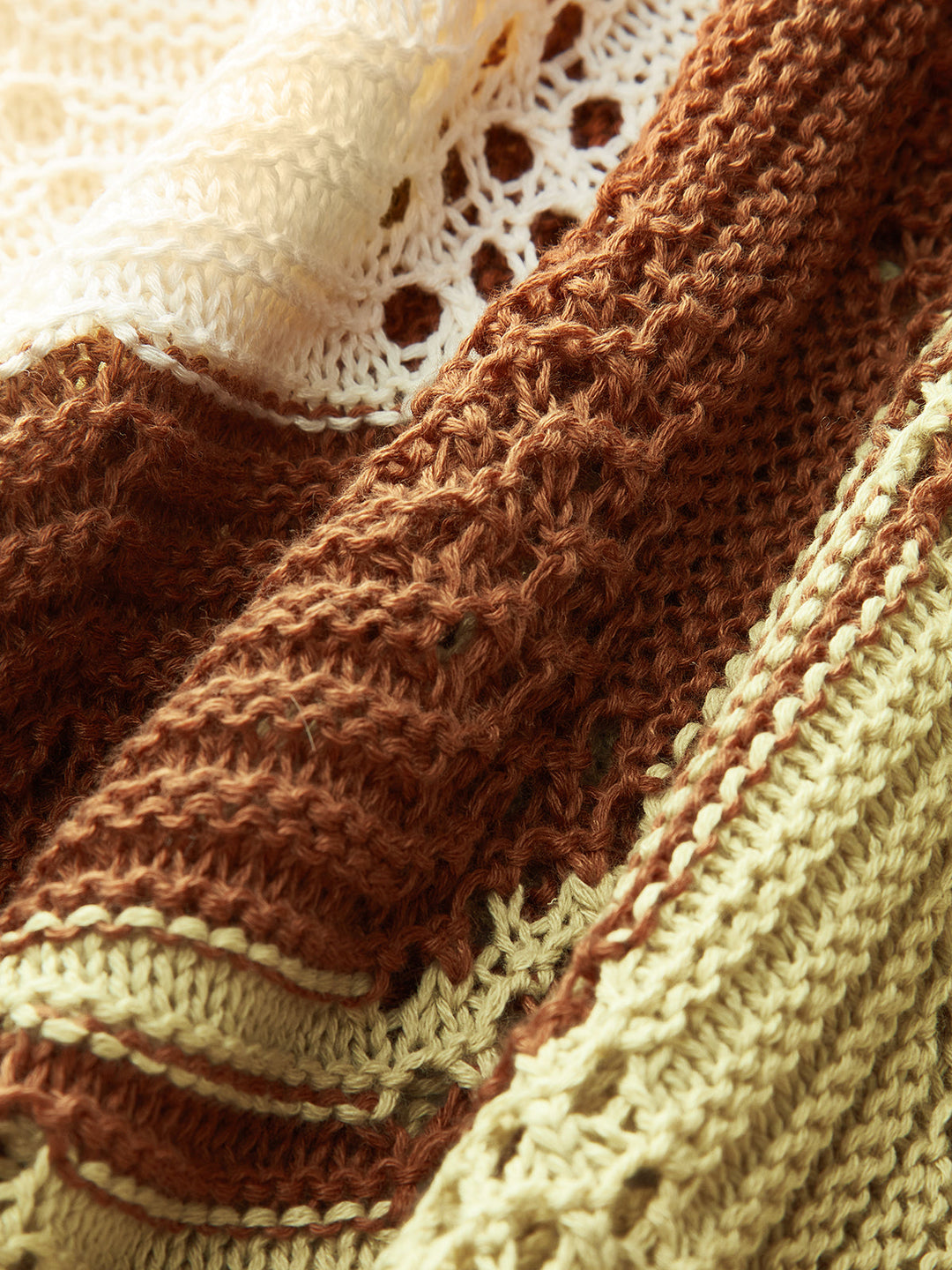 Kontrast Çizgili Tığ İşi Askılı Uzun Elbise